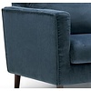 Sally Fauteuil Blauw / Walnoot Poten