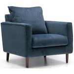 Sits Sally Fauteuil Blauw / Walnoot Poten Sits Sally Fauteuil Blauw / Walnoot Poten