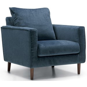 Sits Sally Fauteuil Blauw / Walnoot Poten