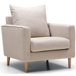 Sits Sally Fauteuil Lichtbeige / Eiken Poten Sits Sally Fauteuil Lichtbeige / Eiken Poten