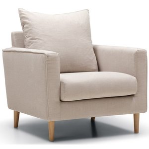 Sits Sally Fauteuil Lichtbeige / Eiken Poten