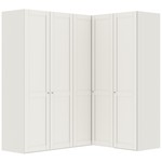 Jutzler Landhuis Wit 90° Hoek Kledingkast 5 Deurs