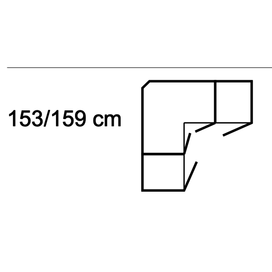 Lichtgrijs 90° Hoek Kledingkast 4 Deurs Lichtgrijs 90° Hoek Kledingkast 4 Deurs