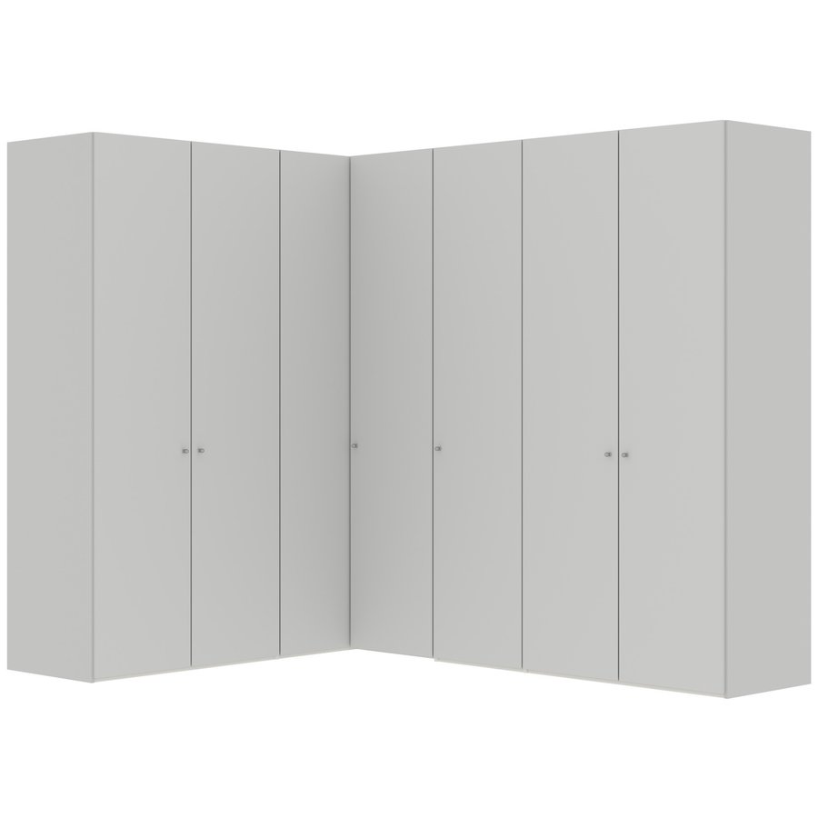 Lichtgrijs 90° Hoek Kledingkast 7 Deurs Lichtgrijs 90° Hoek Kledingkast 7 Deurs