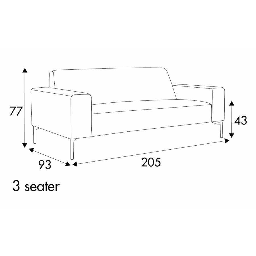 Paul 3-Zits 205 cm Bank Paul 3-Zits 205 cm Bank