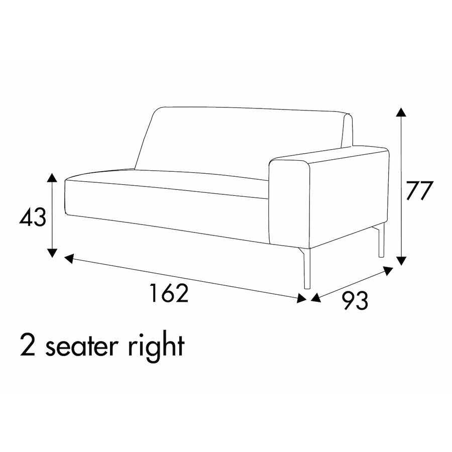 Paul 2-Zits 162 cm Links/Rechts Paul 2-Zits 162 cm Links/Rechts