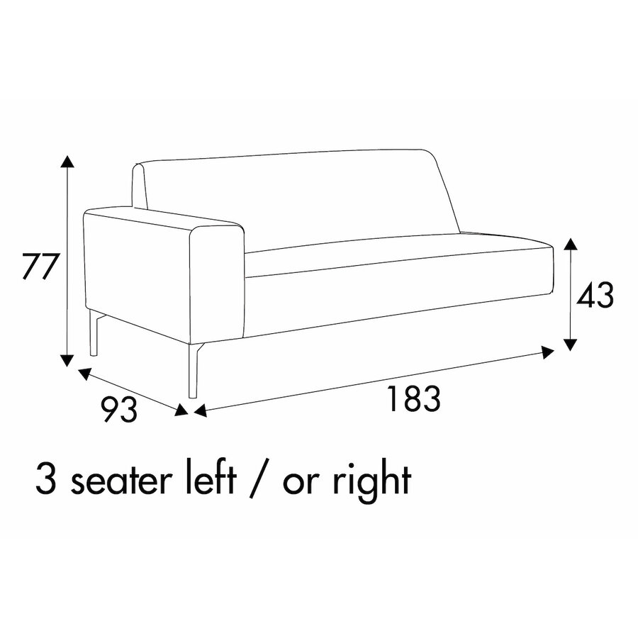 Paul 3-Zits 183 cm Links/Rechts Paul 3-Zits 183 cm Links/Rechts