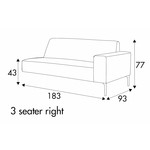 Paul 3-Zits 183 cm Links/Rechts Paul 3-Zits 183 cm Links/Rechts