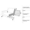 Quattro 2-Zits 180 cm Bank