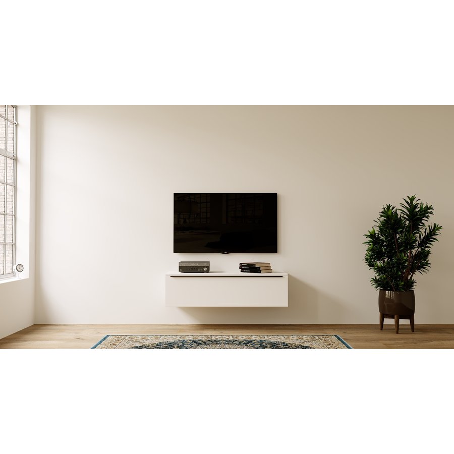 Levana Alpine Wit 120 cm TV Wandmeubel Levana Alpine Wit 120 cm TV Wandmeubel