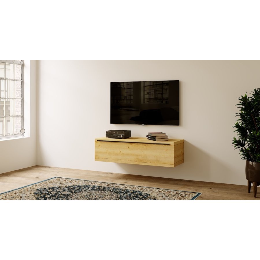 Levana Trendy Eiken 120 cm TV Wandmeubel Levana Trendy Eiken 120 cm TV Wandmeubel