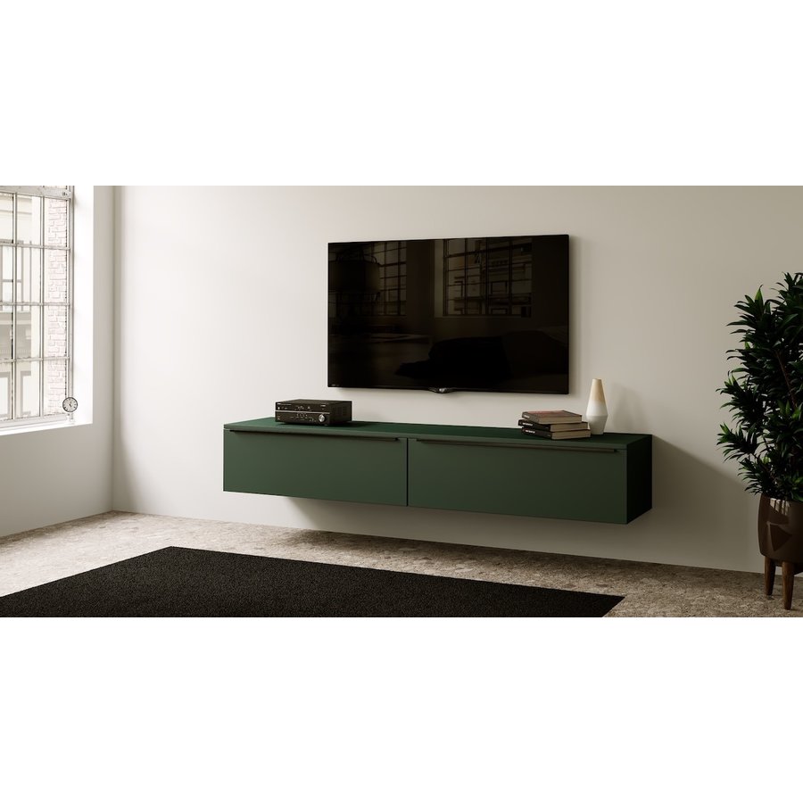 Levana Soft Pro Groen 163 cm TV Wandmeubel Levana Soft Pro Groen 163 cm TV Wandmeubel