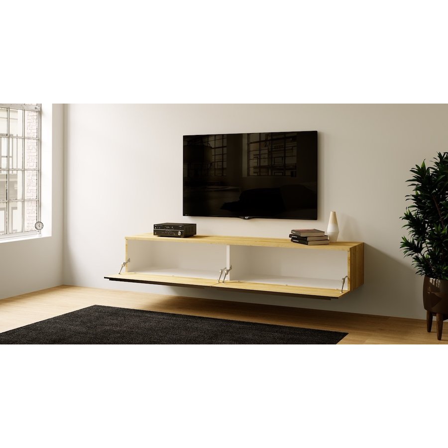 Levana Trendy Eiken 160 cm TV Wandmeubel Levana Trendy Eiken 160 cm TV Wandmeubel