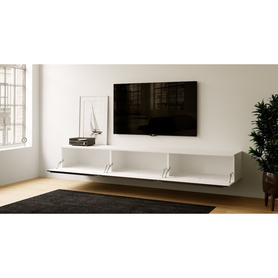 Levana Alpine Wit 300 cm TV Wandmeubel Levana Alpine Wit 300 cm TV Wandmeubel