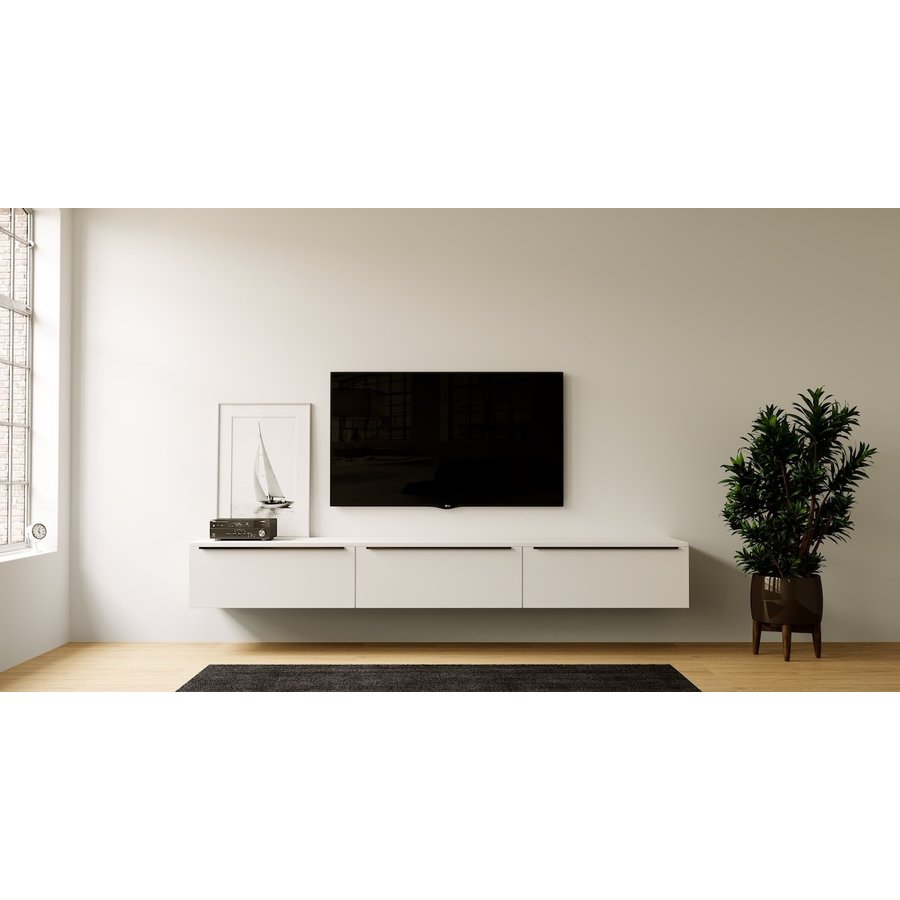 Levana Alpine Wit 300 cm TV Wandmeubel Levana Alpine Wit 300 cm TV Wandmeubel