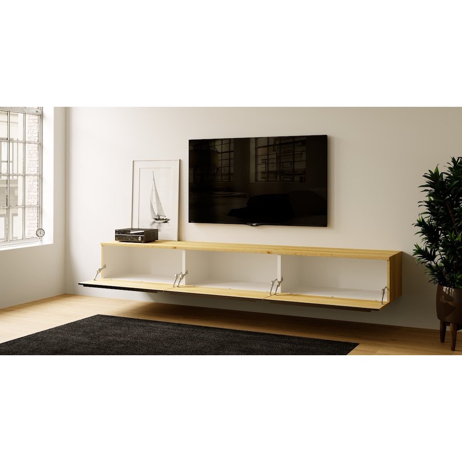 Levana Trendy Eiken 300 cm TV Wandmeubel Levana Trendy Eiken 300 cm TV Wandmeubel