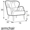 Ross Fauteuil Middernachtblauw