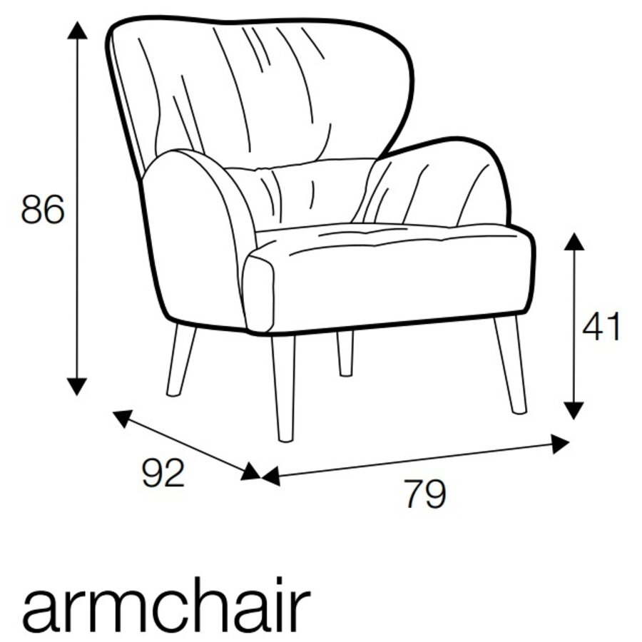 Ross Fauteuil Middernachtblauw Ross Fauteuil Middernachtblauw