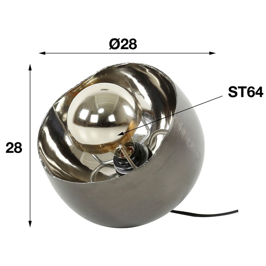 Mirror Tafellamp met Reflectorkap Ø28