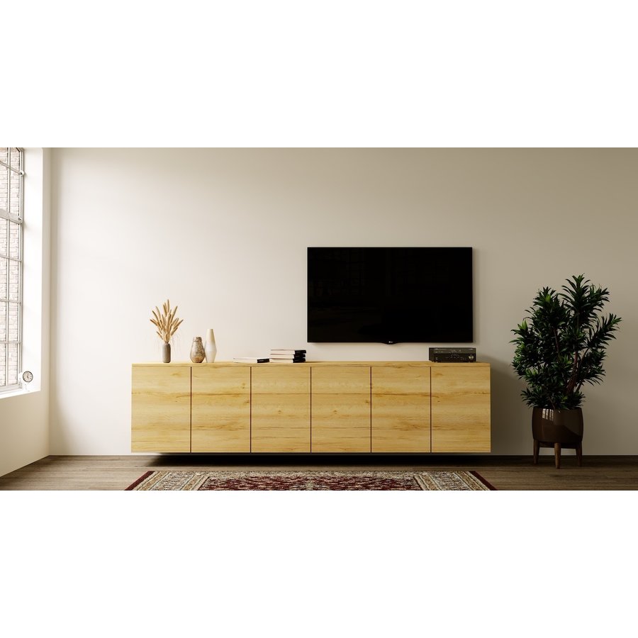 Neve Trendy 300 cm Zwevend Dressoir Eiken Neve Trendy 300 cm Zwevend Dressoir Eiken