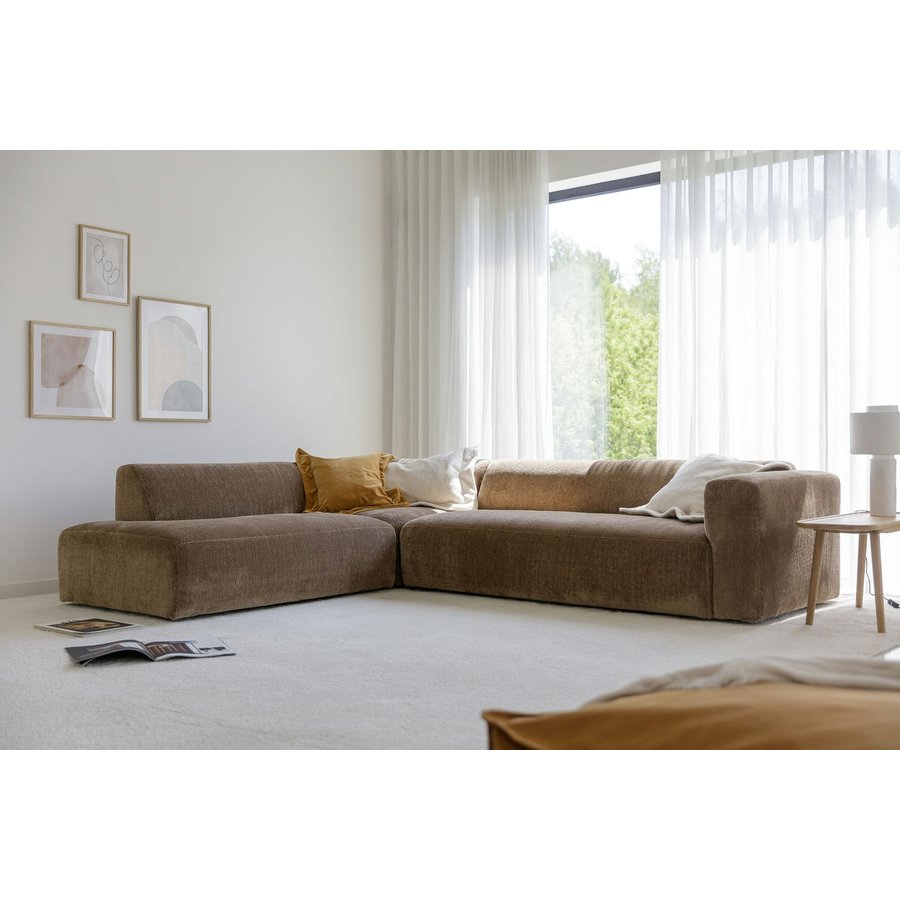 Annie 3-Zits + Chaise Lounge Goud Beige Rechts/Links Annie 3-Zits + Chaise Lounge Goud Beige Rechts/Links