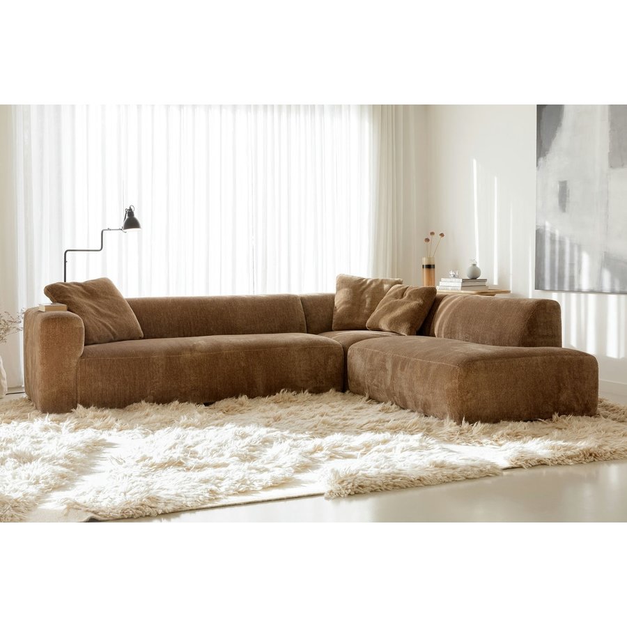 Annie 3-Zits + Chaise Lounge Goud Beige Rechts/Links Annie 3-Zits + Chaise Lounge Goud Beige Rechts/Links