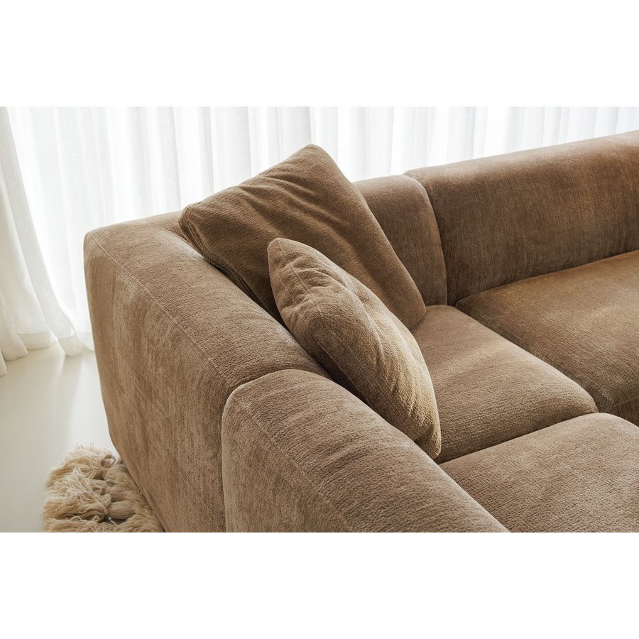 Annie 3-Zits + Chaise Lounge Goud Beige Rechts/Links Annie 3-Zits + Chaise Lounge Goud Beige Rechts/Links