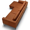 Elton 3-Zits + Chaise Lounge Leer Cognac Rechts/Links