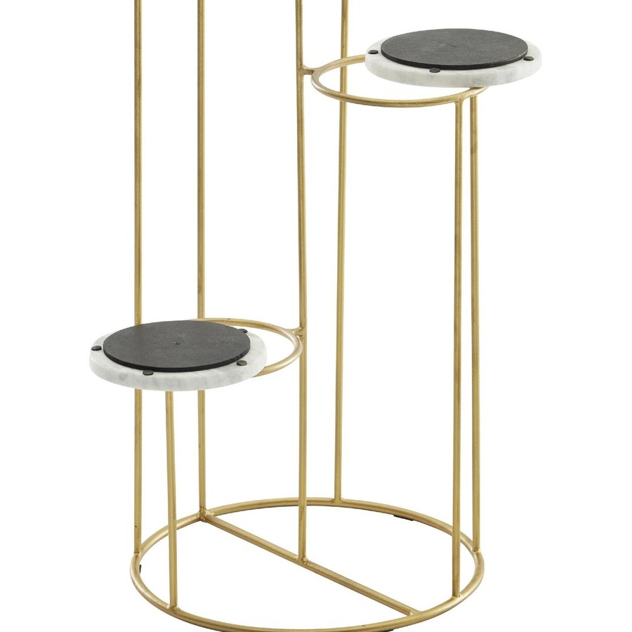 Runder Plantentafel Marmer / Goud Runder Plantentafel Marmer / Goud