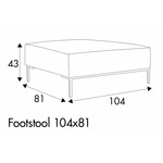 Ville Voetenbank 104 x 81 cm Ville Voetenbank 104 x 81 cm