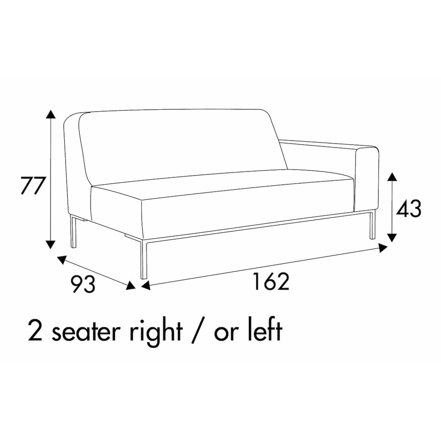 Ville 2-Zits 162 cm Links/Rechts Ville 2-Zits 162 cm Links/Rechts