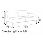 Ville 3-Zits 183 cm Links/Rechts Ville 3-Zits 183 cm Links/Rechts