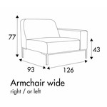 Ville Fauteuil 126 cm Rechts/Links Ville Fauteuil 126 cm Rechts/Links