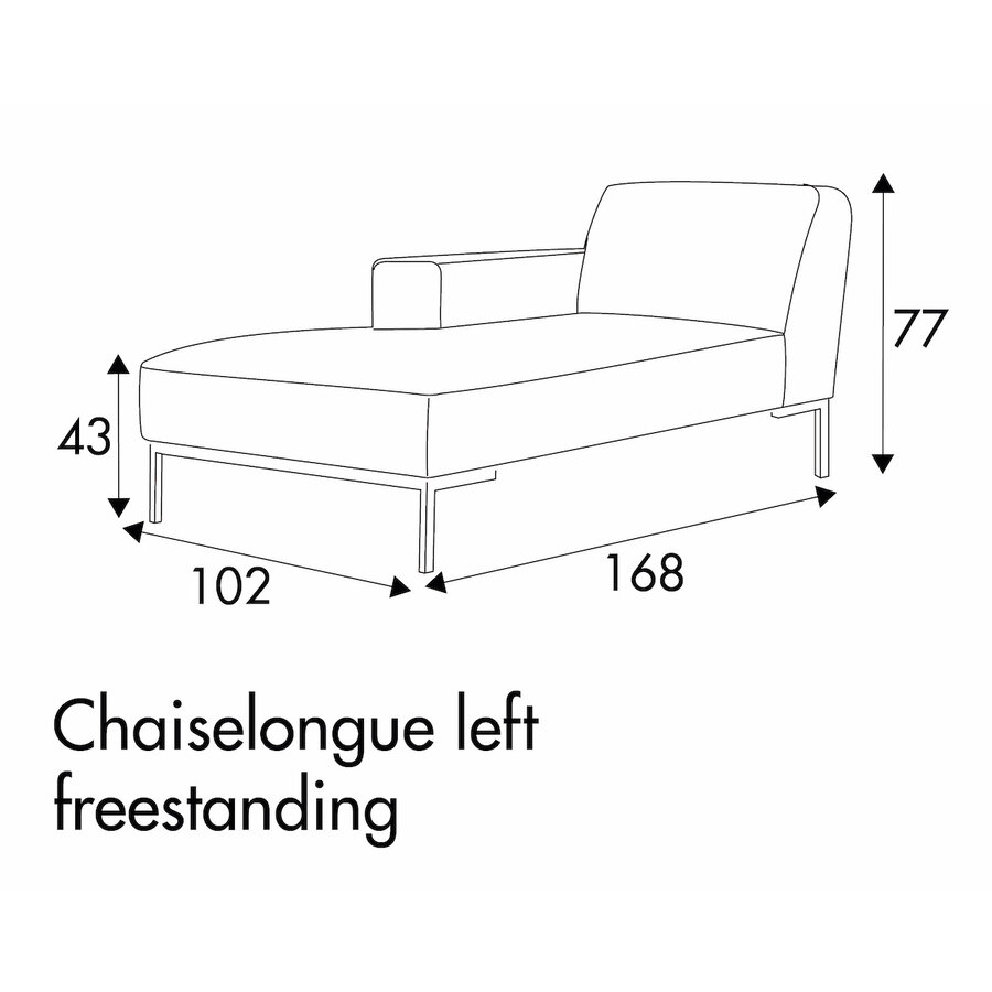 Ville Loungebank 102 x 168 cm Rechts/Links Ville Loungebank 102 x 168 cm Rechts/Links