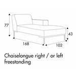 Ville Loungebank 102 x 168 cm Rechts/Links Ville Loungebank 102 x 168 cm Rechts/Links