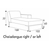 Ville Chaise Longue 102 x 168 cm Rechts/Links