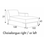 Ville Chaise Longue 102 x 168 cm Rechts/Links Ville Chaise Longue 102 x 168 cm Rechts/Links