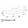 Ville Chaise Longue 127 x 168 cm Rechts/Links