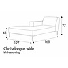 Ville Loungebank 127 x 168 cm Rechts/Links Ville Loungebank 127 x 168 cm Rechts/Links