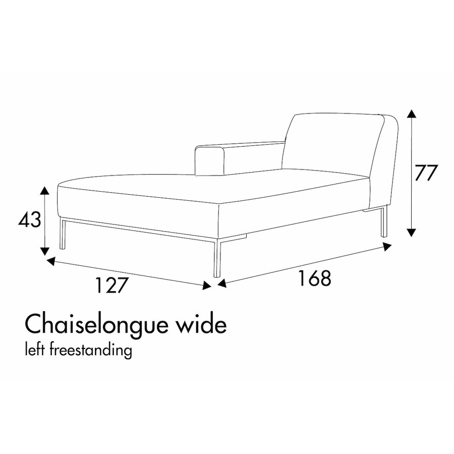Ville Loungebank 127 x 168 cm Rechts/Links Ville Loungebank 127 x 168 cm Rechts/Links