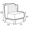 Alma Fauteuil Lichtbeige Velvet