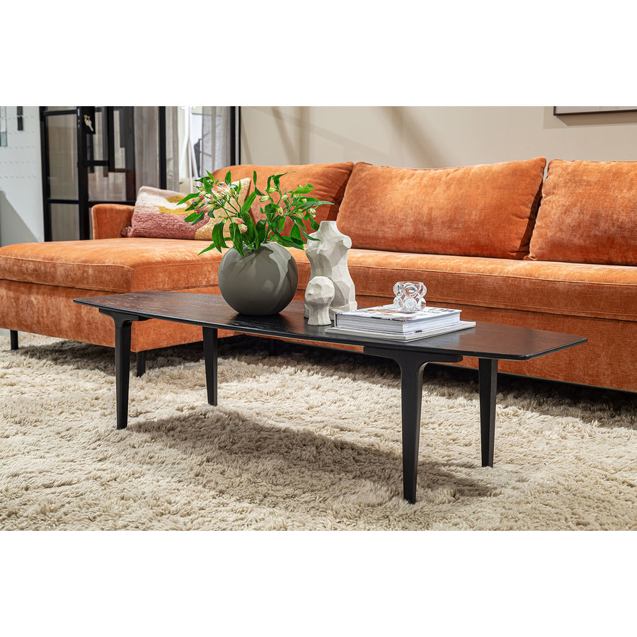 Casual 180 x 50 cm Ovale Salontafel Zwart Casual 180 x 50 cm Ovale Salontafel Zwart