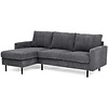 Ralph 3-zits Bank + Chaise Longue Antraciet Rechts/Links