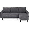 Ralph 3-zits Bank + Chaise Longue Antraciet Rechts/Links