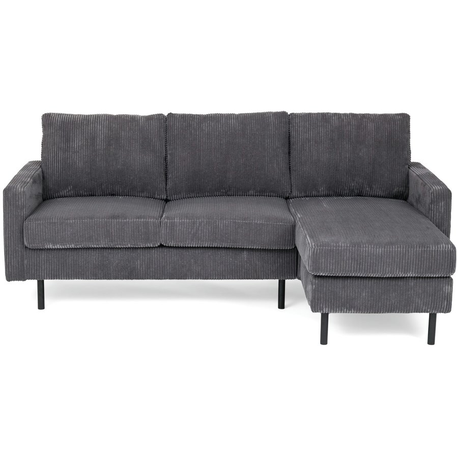 Ralph 3-zits Bank + Chaise Longue Antraciet Rechts/Links Ralph 3-zits Bank + Chaise Longue Antraciet Rechts/Links