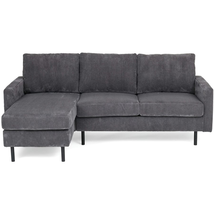 Ralph 3-zits Bank + Chaise Longue Antraciet Rechts/Links Ralph 3-zits Bank + Chaise Longue Antraciet Rechts/Links