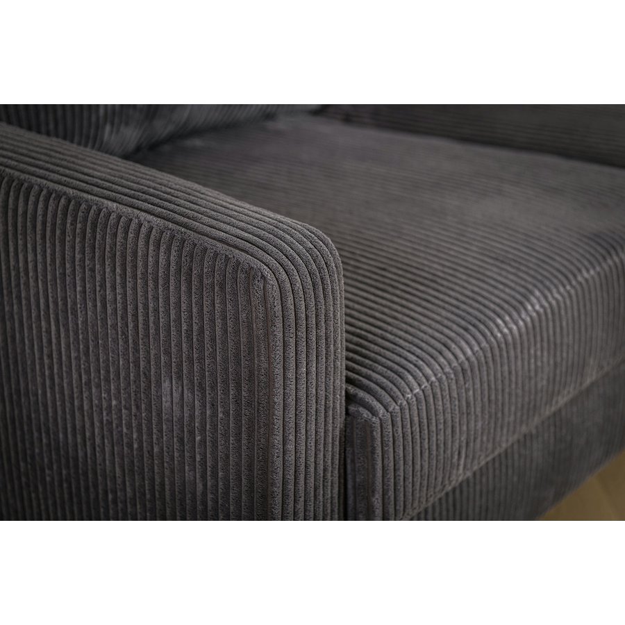 Ralph 3-zits Bank + Chaise Longue Antraciet Rechts/Links Ralph 3-zits Bank + Chaise Longue Antraciet Rechts/Links