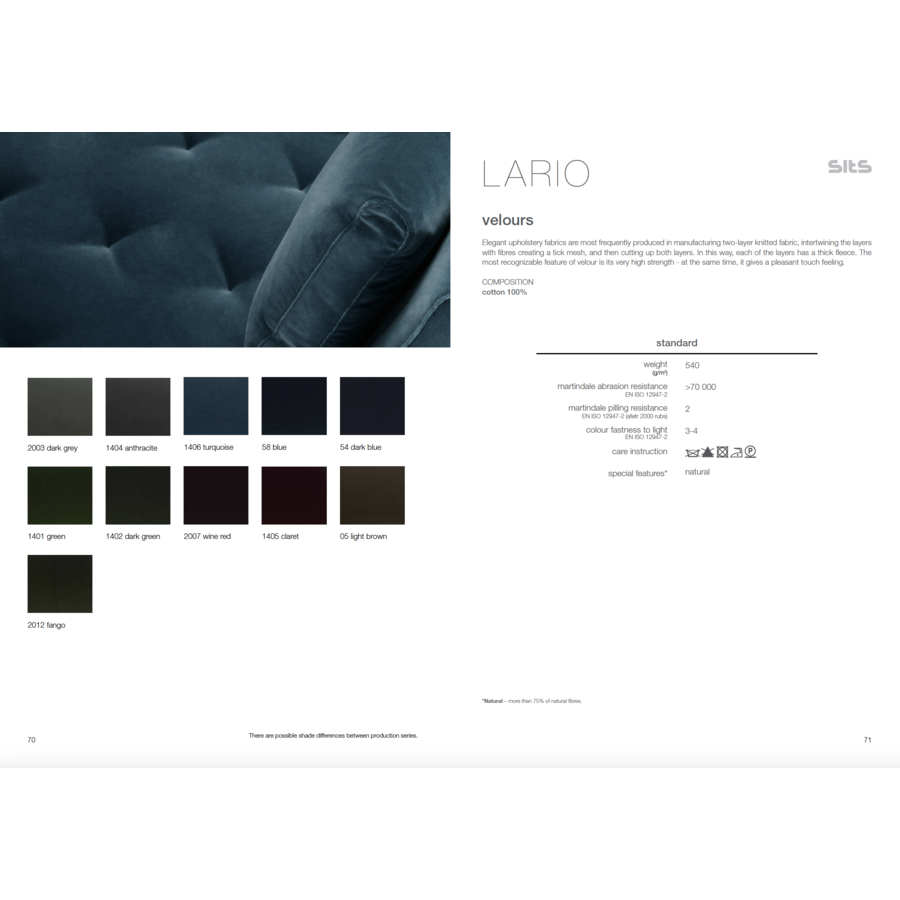 Sits Lario Exclusive Donkergrijs Stof Sits Lario Exclusive Donkergrijs Stof