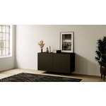 Artego Design Neve Turin 120 cm Zwevend Dressoir Zwart Artego Design Neve Turin 120 cm Zwevend Dressoir Zwart