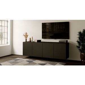 Artego Design Turin 180 cm Zwevend Dressoir Zwart